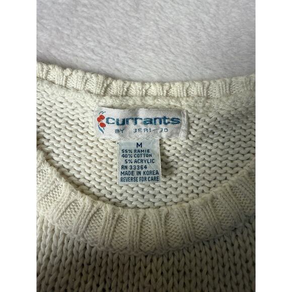 Vtg 80s Women Medium Cream Sweater Vest Koala Bear Cottagecore Knit Cutecore - Picture 2 of 4